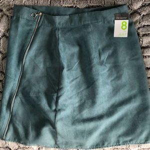 NWT Faux Suede Teal Skirt